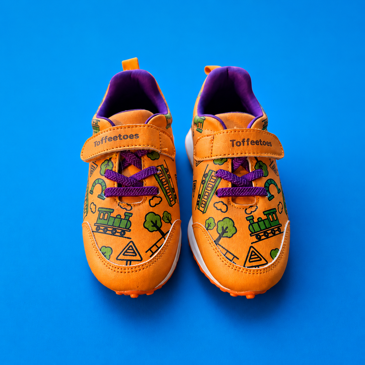 Globetrotters Train Orange Kids Sneakers