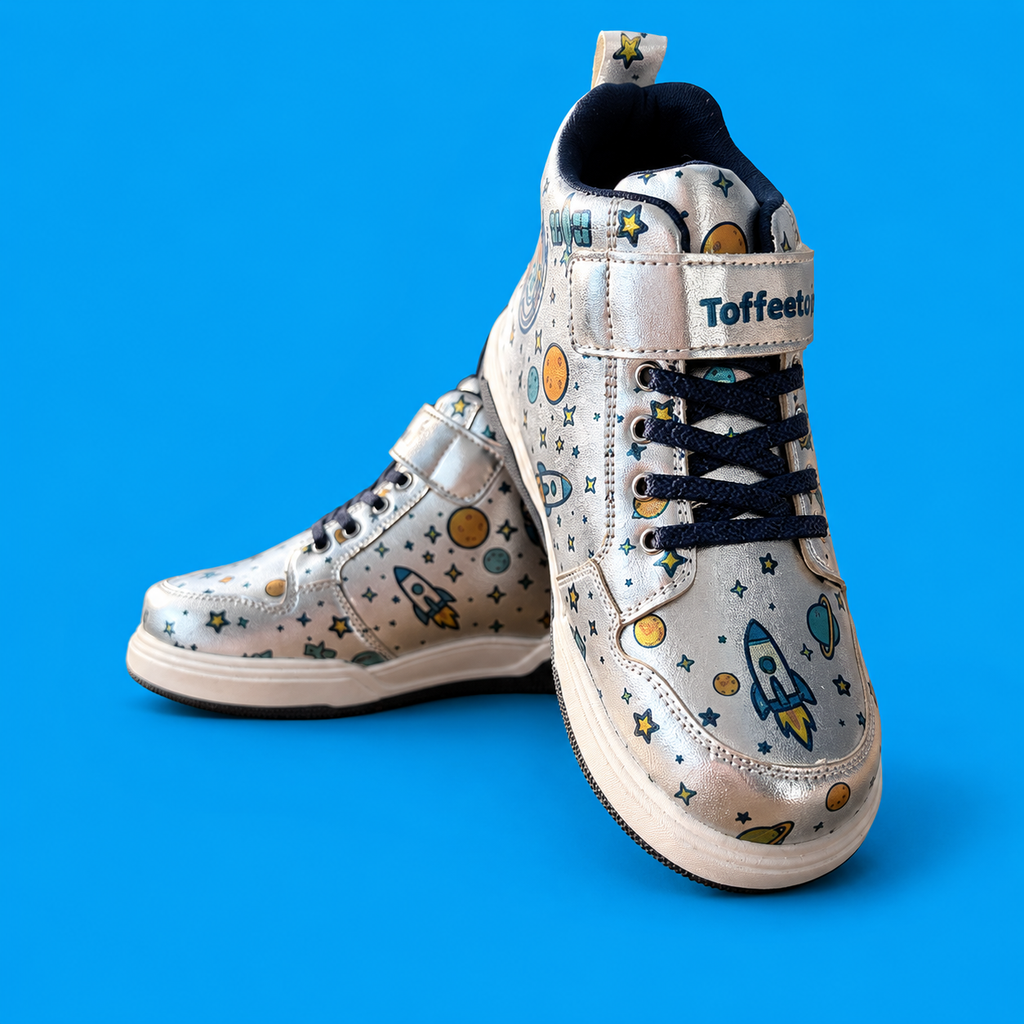 Astroknots Lunar Silver Kids Sneakers
