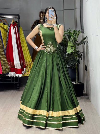 Rayon Gota Patti With Kodi Work Designer Navratri Chaniya Choli (Ready To Wear)