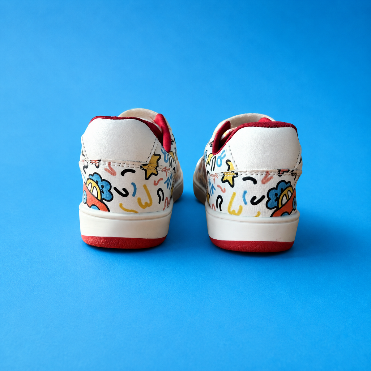 Doodledrift White Scribble Kids Sneakers