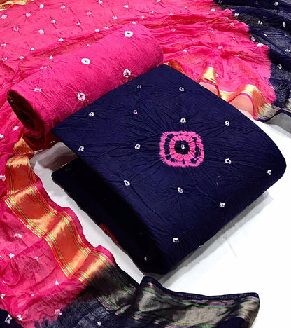 Rayon Bandhani Dress Material